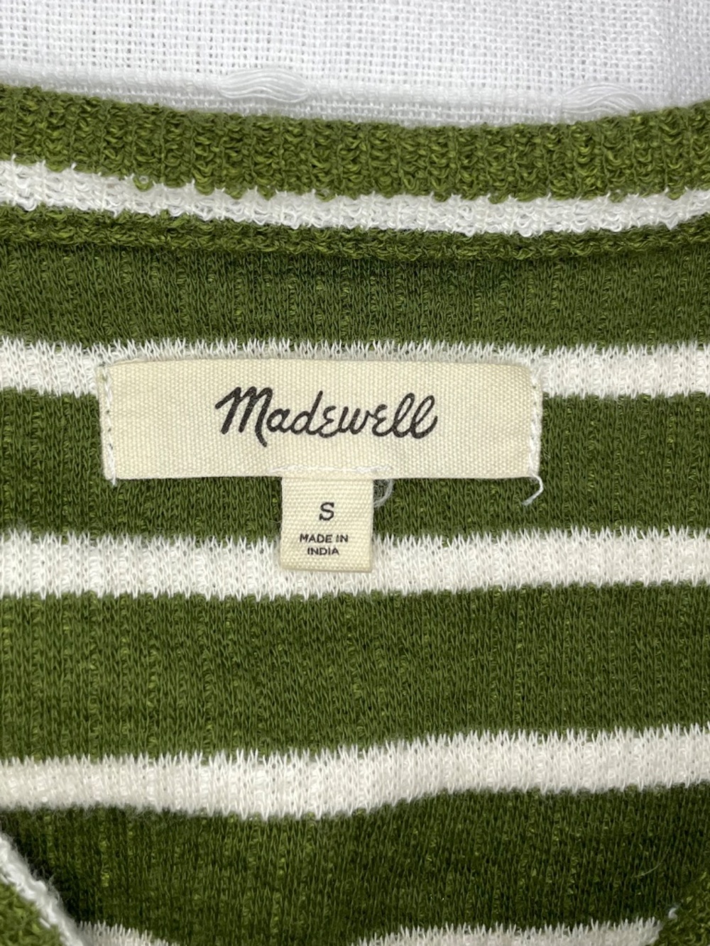 Madewell Green/Ivory Knitted Button Down Vest Top - Women's S - Picture 5 of 5